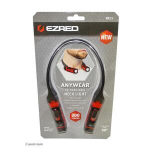 EZ Red Rechargeable Dimmable Flex Head Neck Light, 300 Lumens, RED #NK15